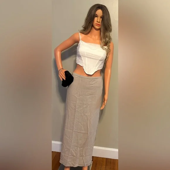 Chic White Ruched Crop Top - Picture 4 of 7